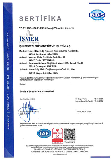 ISO 50001 Enerji Yönetim Sertikamız